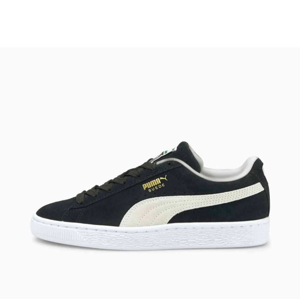 PUMA SUEDE CLASSIC XXI JR  Black/ White Sneakers Kid's 380560 01  #E6